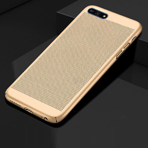 Mesh Hole Hard Rigid Snap On Case Cover for Huawei Enjoy 8e Gold