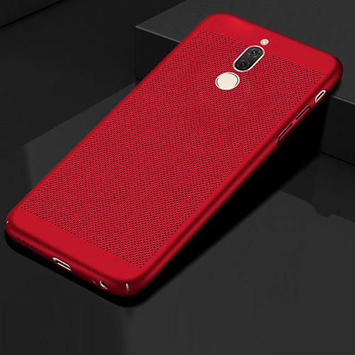 Mesh Hole Hard Rigid Snap On Case Cover for Huawei Mate 10 Lite Red