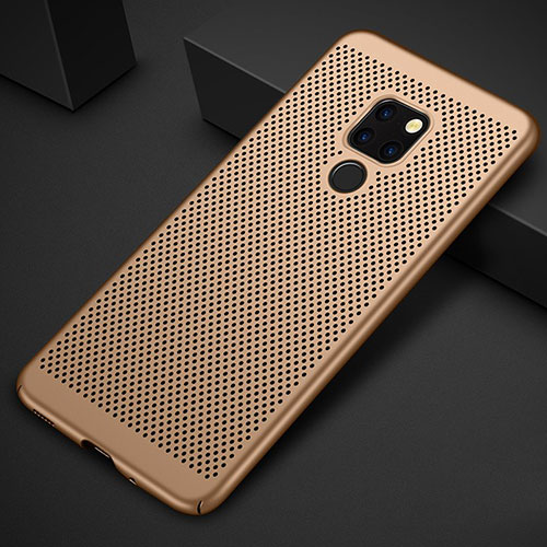 Mesh Hole Hard Rigid Snap On Case Cover for Huawei Mate 20 Gold