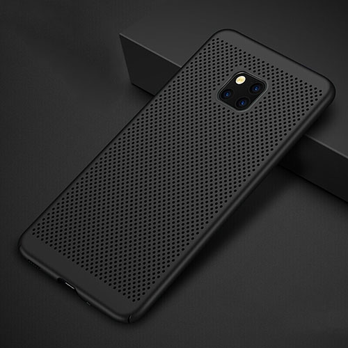 Mesh Hole Hard Rigid Snap On Case Cover for Huawei Mate 20 Pro Black