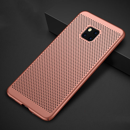 Mesh Hole Hard Rigid Snap On Case Cover for Huawei Mate 20 Pro Rose Gold