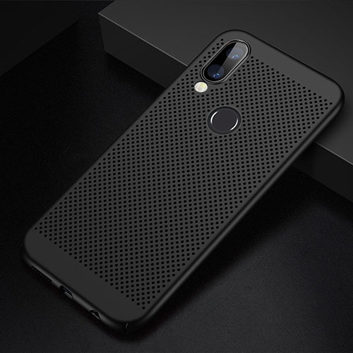 Mesh Hole Hard Rigid Snap On Case Cover for Huawei Nova 3e Black