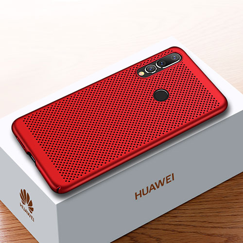 Mesh Hole Hard Rigid Snap On Case Cover for Huawei Nova 4 Red