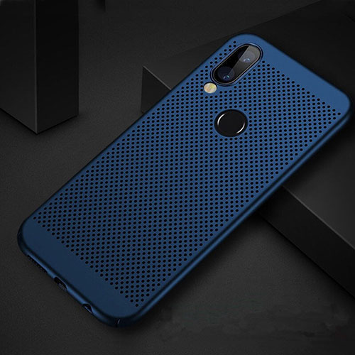 Mesh Hole Hard Rigid Snap On Case Cover for Huawei P Smart+ Plus Blue