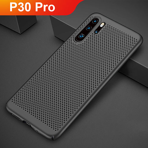 Mesh Hole Hard Rigid Snap On Case Cover for Huawei P30 Pro Black