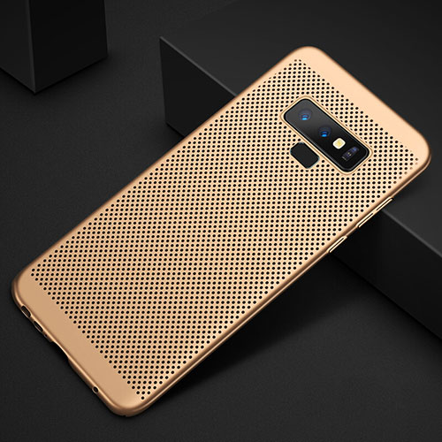 Mesh Hole Hard Rigid Snap On Case Cover for Samsung Galaxy Note 9 Gold