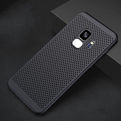 Mesh Hole Hard Rigid Snap On Case Cover for Samsung Galaxy S9 Black