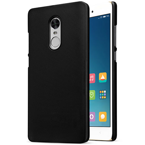 Mesh Hole Hard Rigid Snap On Case Cover for Xiaomi Redmi Note 4 Standard Edition Black