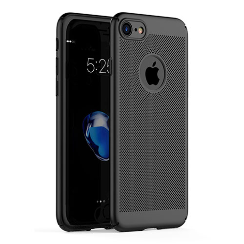 Mesh Hole Hard Rigid Snap On Case Cover G01 for Apple iPhone 7 Black