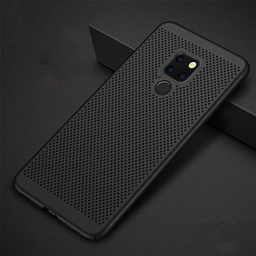 Mesh Hole Hard Rigid Snap On Case Cover W01 for Huawei Mate 20 X 5G Black