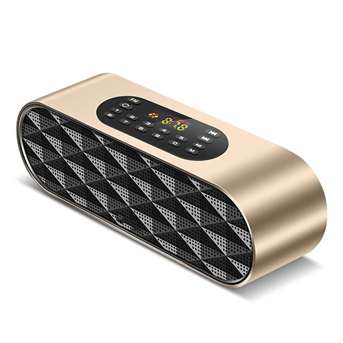 Mini Wireless Bluetooth Speaker Portable Stereo Super Bass Loudspeaker K03 Gold