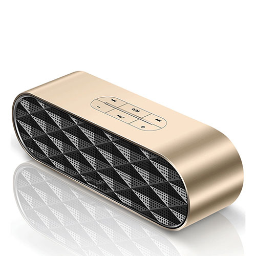 Mini Wireless Bluetooth Speaker Portable Stereo Super Bass Loudspeaker S08 Gold