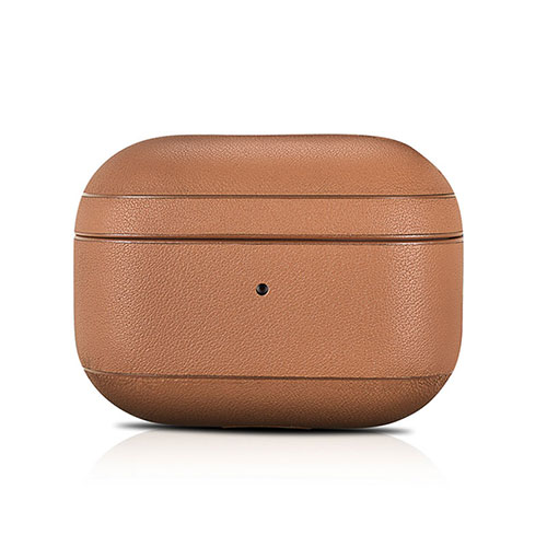 Protective Leather Case Skin for OnePlus AirPods Pro Charging Box for Apple AirPods Pro Brown