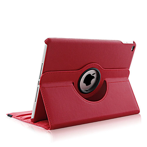 Rotating Stands Flip Leather Case for Apple iPad Air 2 Red