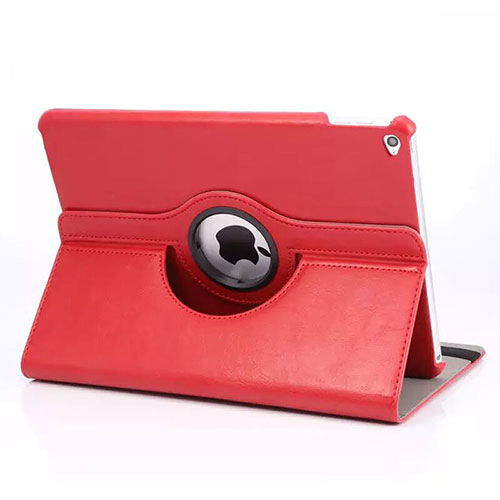 Rotating Stands Flip Leather Case for Apple iPad Mini 4 Red