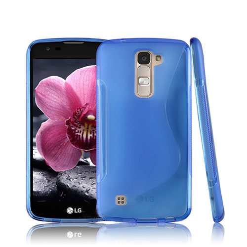 S-Line Transparent Gel Soft Case for LG K10 Blue