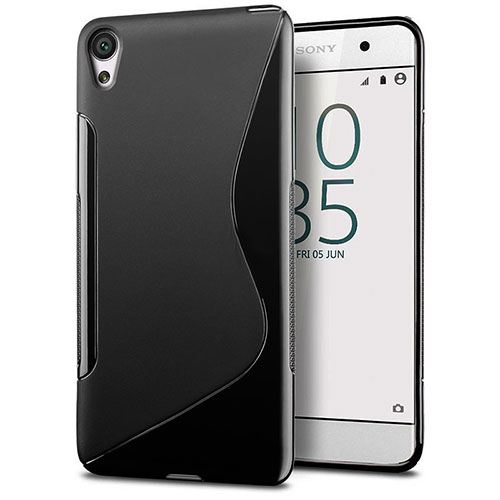 S-Line Transparent Gel Soft Case for Sony Xperia E5 Black