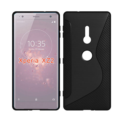 S-Line Transparent Gel Soft Case for Sony Xperia XZ2 Black