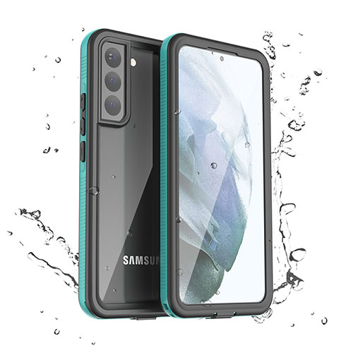 Silicone and Plastic Waterproof Cover Case 360 Degrees Underwater Shell for Samsung Galaxy S21 Plus 5G Green