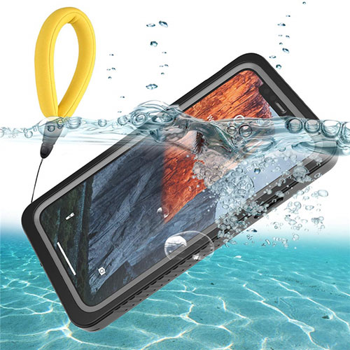 Silicone and Plastic Waterproof Cover Case 360 Degrees Underwater Shell U01 for Apple iPhone 11 Black