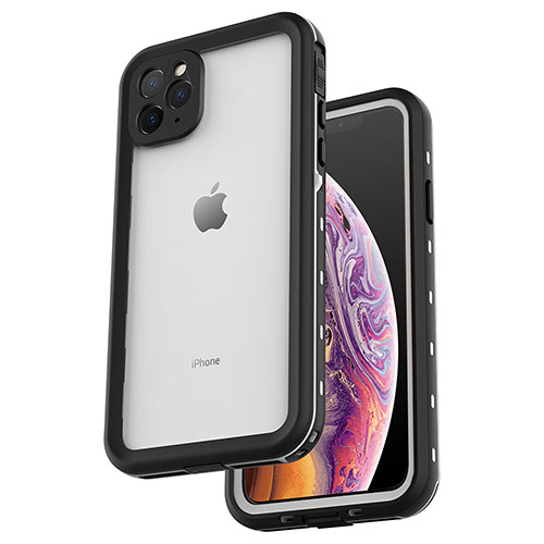 Silicone and Plastic Waterproof Cover Case 360 Degrees Underwater Shell W04 for Apple iPhone 11 Pro Max Silver