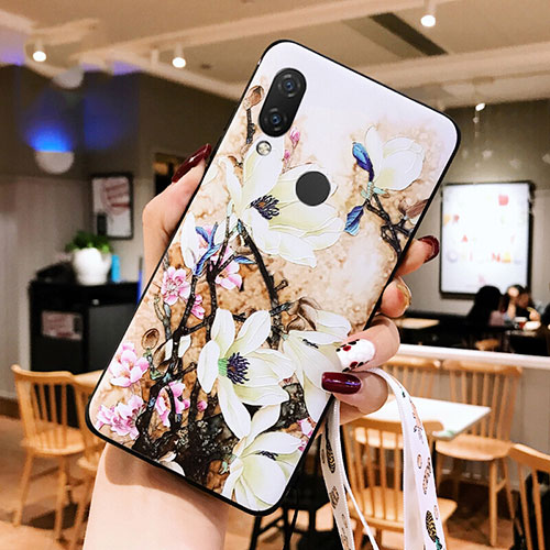 Silicone Candy Rubber Flowers Soft Case for Huawei P20 Lite Yellow