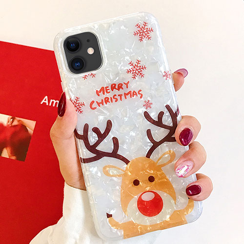 Silicone Candy Rubber Gel Christmas Pattern Soft Case Cover for Apple iPhone 11 Mixed