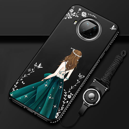 Silicone Candy Rubber Gel Dress Party Girl Soft Case Cover for Xiaomi Mi 10T Lite 5G Black