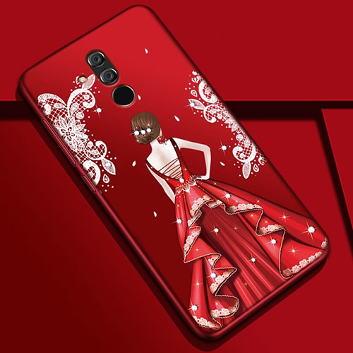 Silicone Candy Rubber Gel Dress Party Girl Soft Case Cover H03 for Huawei Mate 20 Lite Mixed
