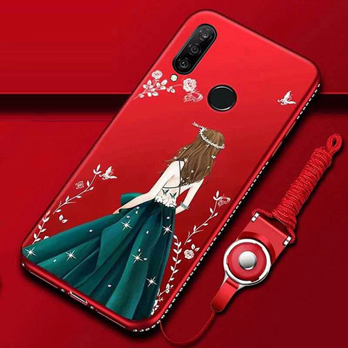 Silicone Candy Rubber Gel Dress Party Girl Soft Case Cover K01 for Huawei P30 Lite New Edition Mixed