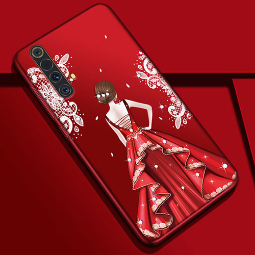 Silicone Candy Rubber Gel Dress Party Girl Soft Case Cover S01 for Realme X3 SuperZoom Mixed