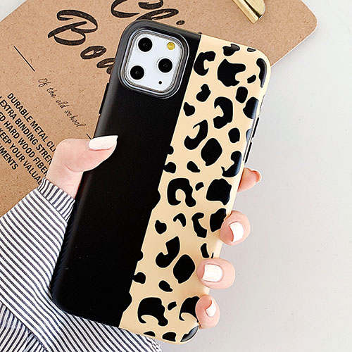 Silicone Candy Rubber Gel Fashionable Pattern Soft Case Cover for Apple iPhone 11 Pro Max Gold and Black