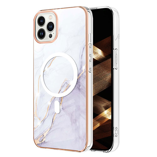 Silicone Candy Rubber Gel Fashionable Pattern Soft Case Cover Mag-Safe Magnetic for Apple iPhone 14 Pro White