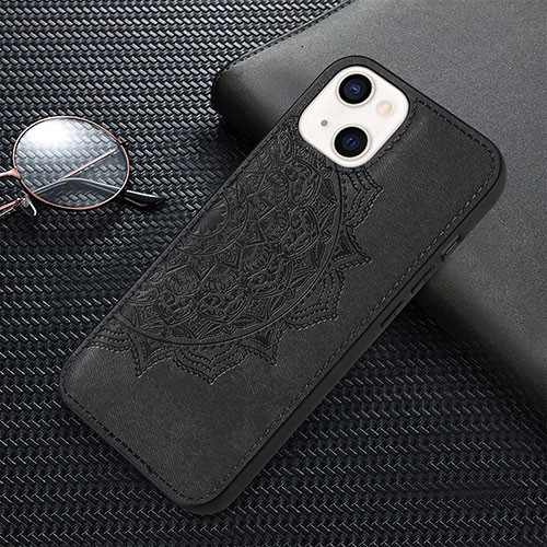 Silicone Candy Rubber Gel Fashionable Pattern Soft Case Cover S01 for Apple iPhone 14 Plus Black