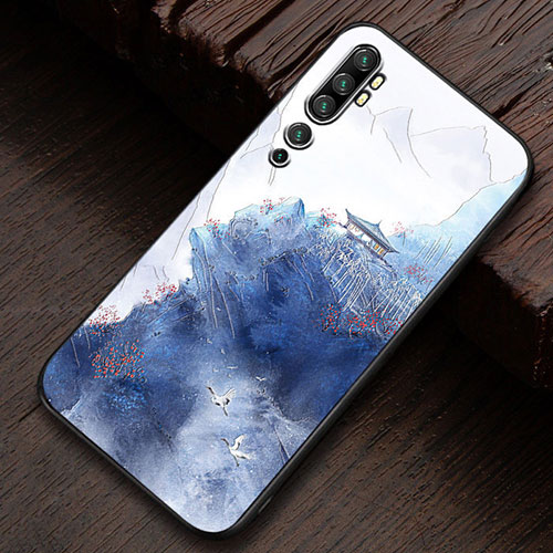 Silicone Candy Rubber Gel Fashionable Pattern Soft Case Cover S01 for Xiaomi Mi Note 10 Pro Blue