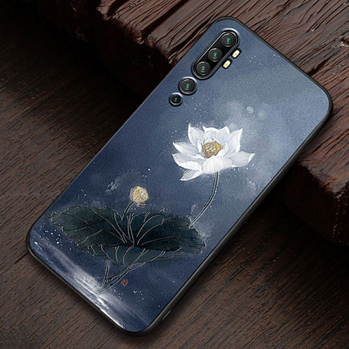 Silicone Candy Rubber Gel Fashionable Pattern Soft Case Cover S01 for Xiaomi Mi Note 10 Pro Dark Gray