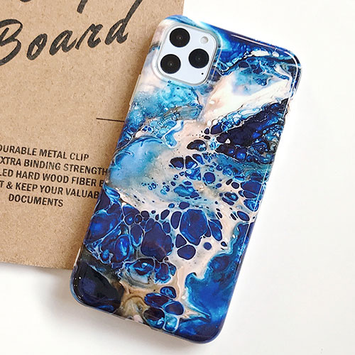 Silicone Candy Rubber Gel Fashionable Pattern Soft Case Cover S03 for Apple iPhone 11 Pro Blue