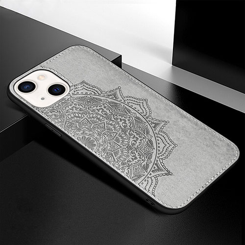 Silicone Candy Rubber Gel Fashionable Pattern Soft Case Cover S05 for Apple iPhone 13 Gray