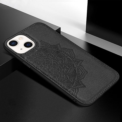Silicone Candy Rubber Gel Fashionable Pattern Soft Case Cover S05 for Apple iPhone 14 Black