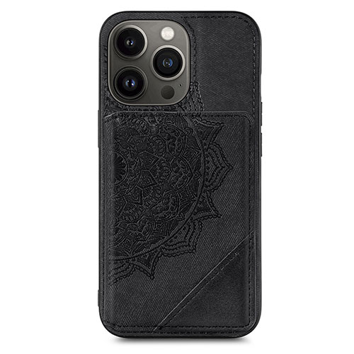 Silicone Candy Rubber Gel Fashionable Pattern Soft Case Cover S06 for Apple iPhone 13 Pro Black