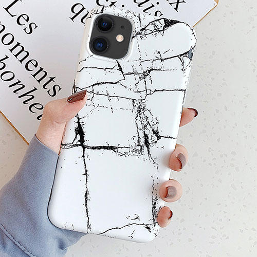 Silicone Candy Rubber Gel Fashionable Pattern Soft Case Cover S11 for Apple iPhone 11 White