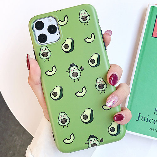 Silicone Candy Rubber Gel Fashionable Pattern Soft Case Cover S14 for Apple iPhone 11 Pro Max Green