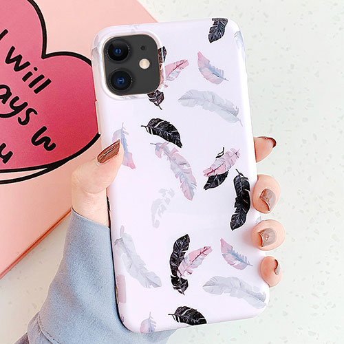 Silicone Candy Rubber Gel Fashionable Pattern Soft Case Cover S15 for Apple iPhone 11 Pink