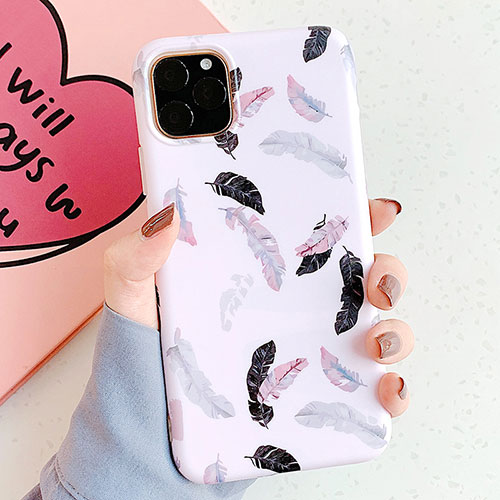 Silicone Candy Rubber Gel Fashionable Pattern Soft Case Cover S15 for Apple iPhone 11 Pro Max Pink