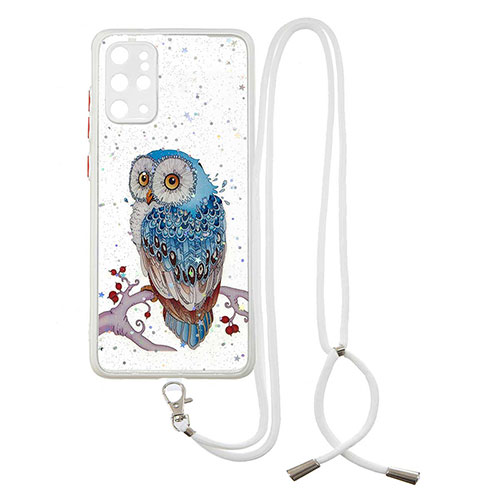 Silicone Candy Rubber Gel Fashionable Pattern Soft Case Cover with Lanyard Strap Y01X for Samsung Galaxy S20 Plus Mixed