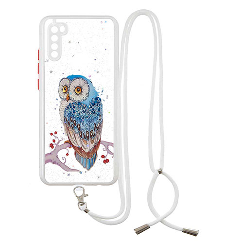 Silicone Candy Rubber Gel Fashionable Pattern Soft Case Cover with Lanyard Strap Y01X for Xiaomi Redmi Note 8 (2021) Mixed