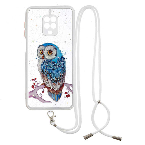 Silicone Candy Rubber Gel Fashionable Pattern Soft Case Cover with Lanyard Strap Y01X for Xiaomi Redmi Note 9 Pro Max Mixed