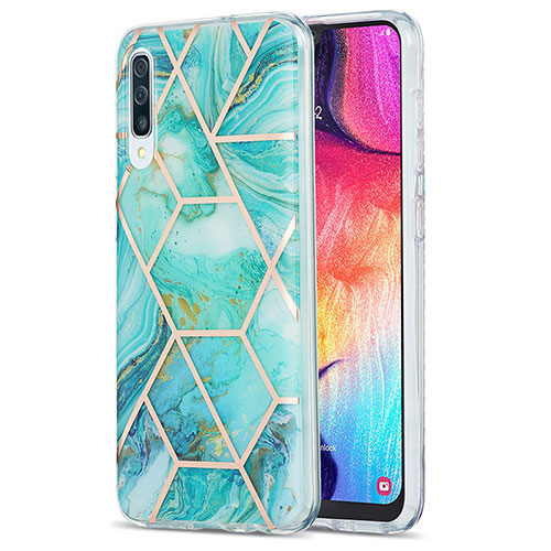 Silicone Candy Rubber Gel Fashionable Pattern Soft Case Cover Y01B for Samsung Galaxy A30S Matcha Green