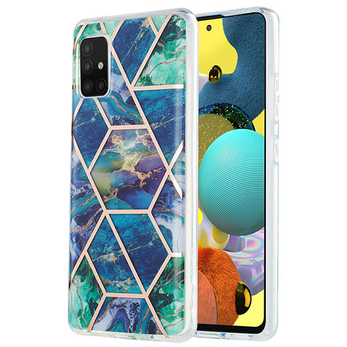 Silicone Candy Rubber Gel Fashionable Pattern Soft Case Cover Y01B for Samsung Galaxy A51 4G Midnight Green