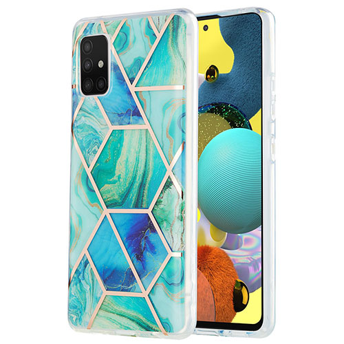 Silicone Candy Rubber Gel Fashionable Pattern Soft Case Cover Y01B for Samsung Galaxy A51 5G Green